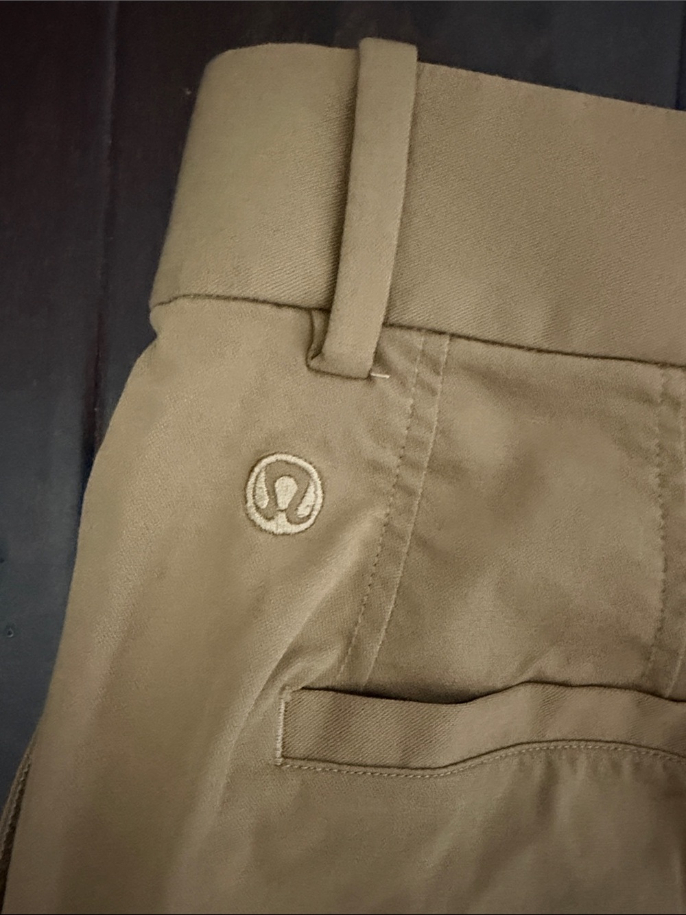 lululemon pleat front high rise Trousers in filbert tan size 0 - Picture 9 of 9